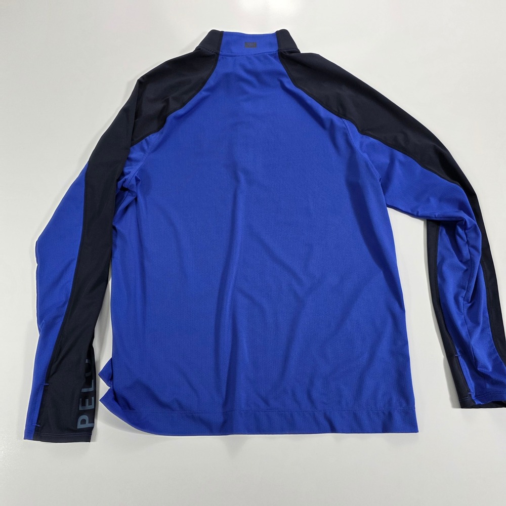 Peloton Mens Quarter Zip Pullover Blue Black Long Sleeve Athletic Top XL - Picture 6 of 12